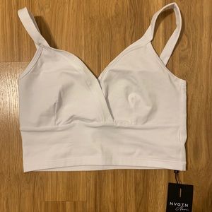 NVGTN white confidence cropped tank